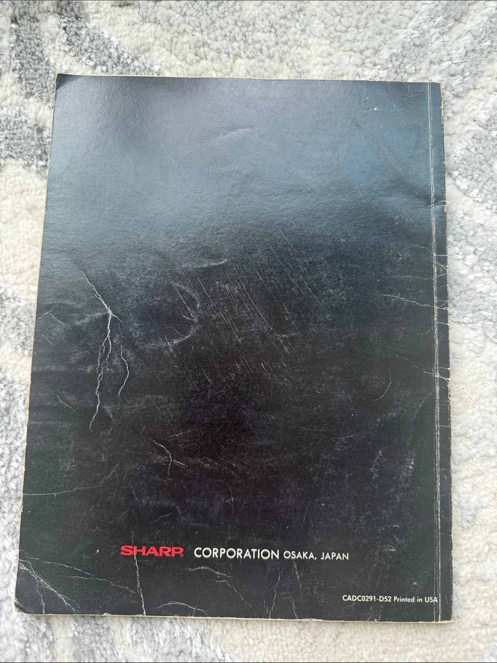 SHARP Carousel Microwave Cook Book - Black Cover